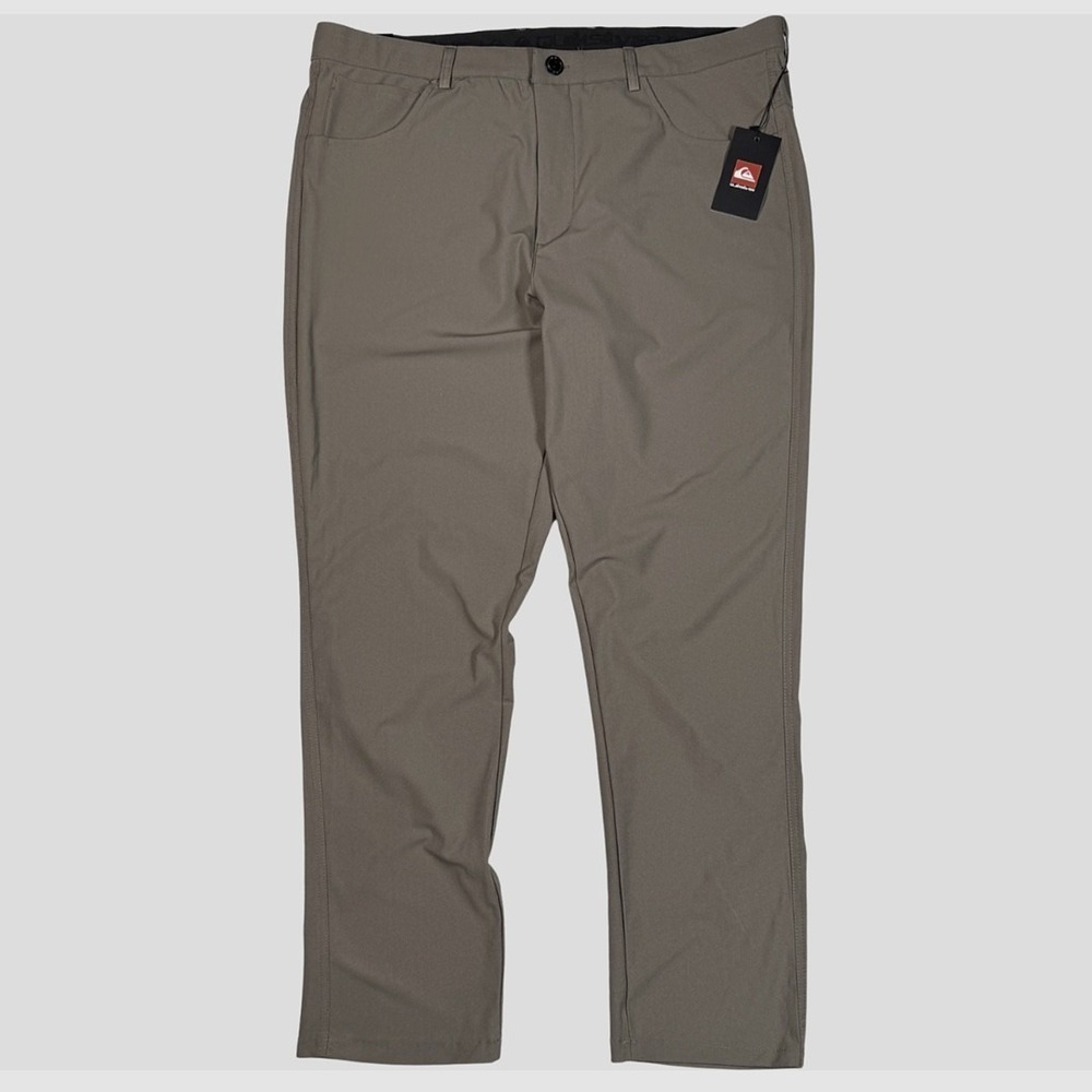 Mens Quiksilver Stretch Tech Woven‎ Slim Fit Pants - NWT 38 x 32 Khaki #47731-K1